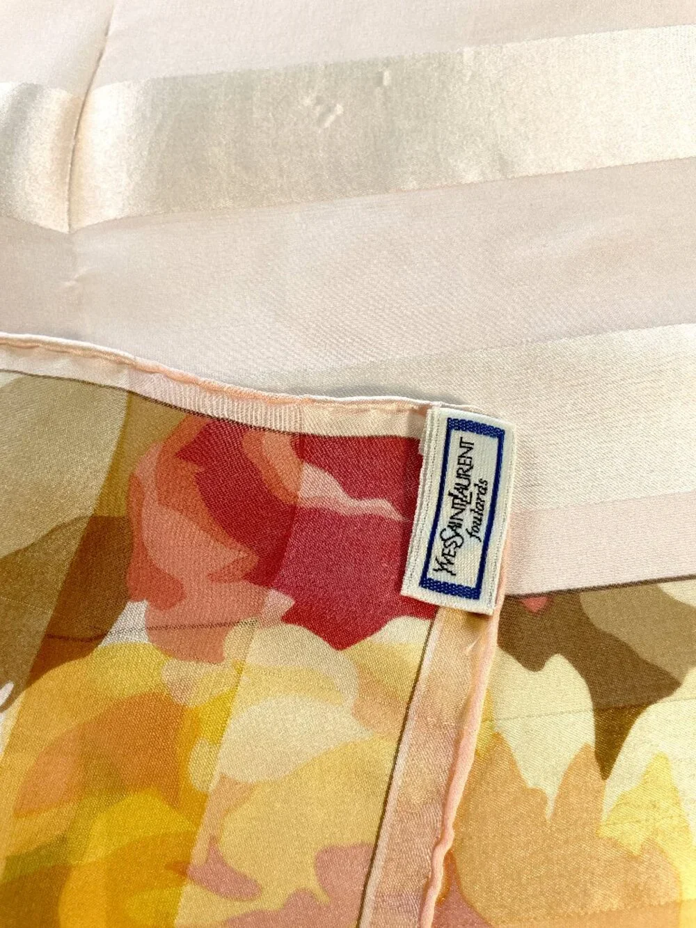 Vintage Yves Saint Laurent Silk Chiffon Scarf
